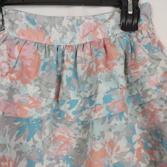Urban Outfitters Kimchi Blu Watercolor Multicolored Tiered Skirt Women's Size 4. - Picture 5 of 8